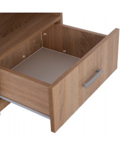 ΚΟΜΟΔΙΝΟ ΜΕ ΣΥΡΤΑΡΙ ADLER HM2431.01 ΜΕΛΑΜΙΝΗ SONAMA OAK 45x40x48Υεκ.