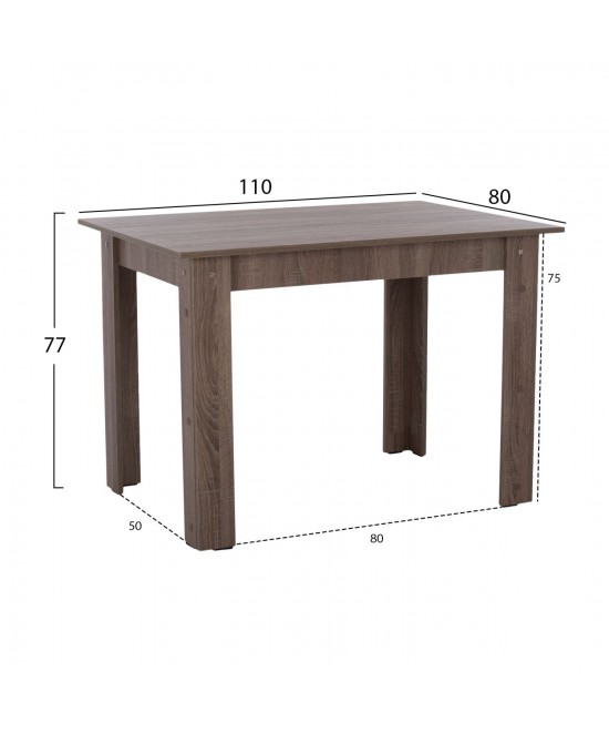 ΤΡΑΠΕΖΙ ΚΟΥΖΙΝΑΣ HM2428.05, 110x80x77Υεκ., SONOMA OAK TRUFFLE ΤΡΑΠΕΖΙ ΚΟΥΖΙΝΑΣ HM2428.05, 110x80x77Υεκ., SONOMA OAK TRUFFLE