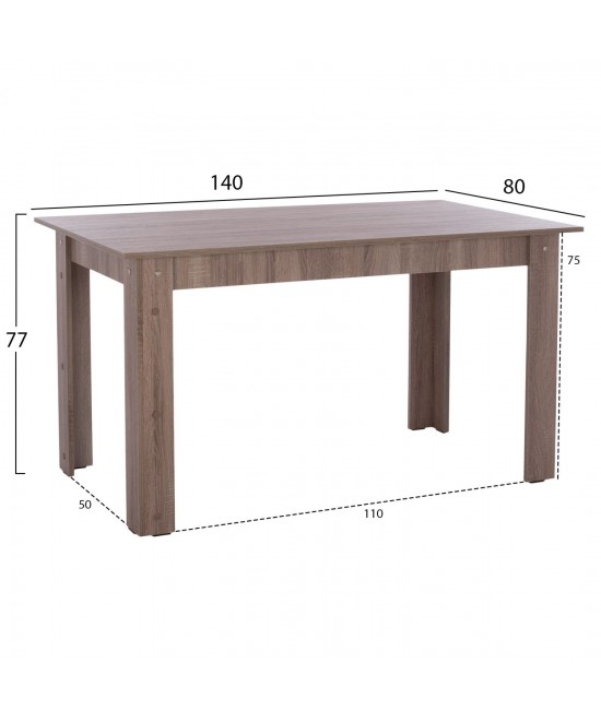 ΤΡΑΠΕΖΙ ΚΟΥΖΙΝΑΣ KELVIN, 140x80x77Υ εκ., SONAMA OAK TRUFFLE, HM2429.05 ΤΡΑΠΕΖΙ ΚΟΥΖΙΝΑΣ KELVIN, 140x80x77Υ εκ., SONAMA OAK TRUFFLE, HM2429.05