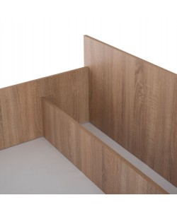 ΚΡΕΒΑΤΙ ADLER ΜΕΛΑΜΙΝΗΣ ΔΙΠΛΟ ΓΙΑ ΣΤΡΩΜΑ 160Χ200εκ. SONOMA OAK HM2432