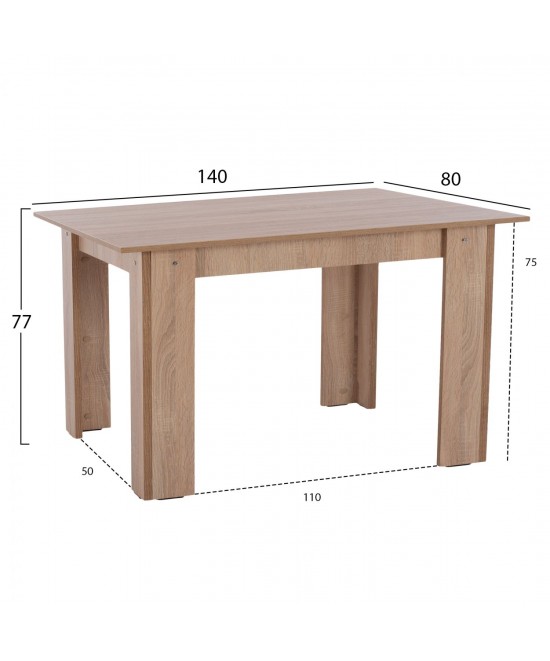ΤΡΑΠΕΖΙ ΚΟΥΖΙΝΑΣ 140x80x77Υεκ. SONAMA OAK HM2429.01 ΤΡΑΠΕΖΙ ΚΟΥΖΙΝΑΣ 140x80x77Υεκ. SONAMA OAK HM2429.01