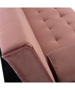 ΚΑΝΑΠΕΣ ΚΡΕΒΑΤΙ WANDA HM3149.12 ΜΕ ΒΕΛΟΥΔΟ ΣΑΠΙΟ ΜΗΛΟ 188X83X83Y εκ.