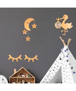 ΣΕΤ ΠΑΙΔΙΚΑ ΔΙΑΚΟΣΜΗΤΙΚΑ ΤΟΙΧΟΥ HARSHA ΞΥΛΟ ΗΜ9207 50Χ35 εκ.