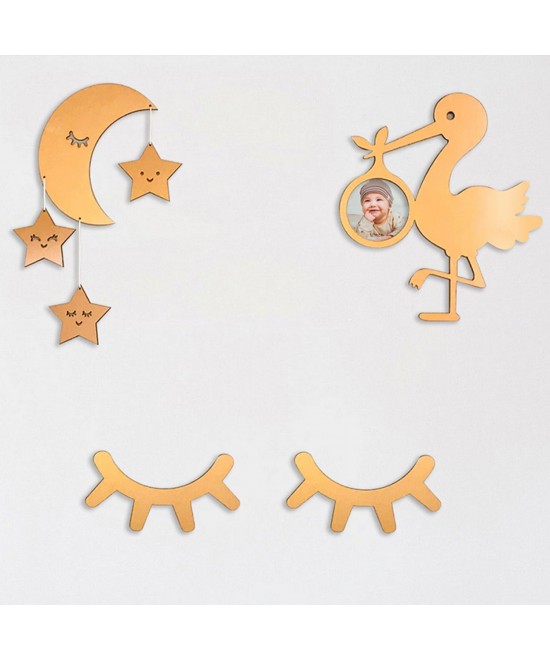 ΣΕΤ ΠΑΙΔΙΚΑ ΔΙΑΚΟΣΜΗΤΙΚΑ ΤΟΙΧΟΥ HARSHA ΞΥΛΟ ΗΜ9207 50Χ35 εκ.