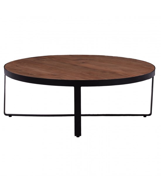 ΤΡΑΠΕΖΙ ΣΑΛΟΝΙΟΥ ATHARVA ΑΠΟ ΜΑΣΙΦ ΞΥΛΟ ΑΚΑΚΙΑΣ HM8461.11 Φ100x36Υ εκ.