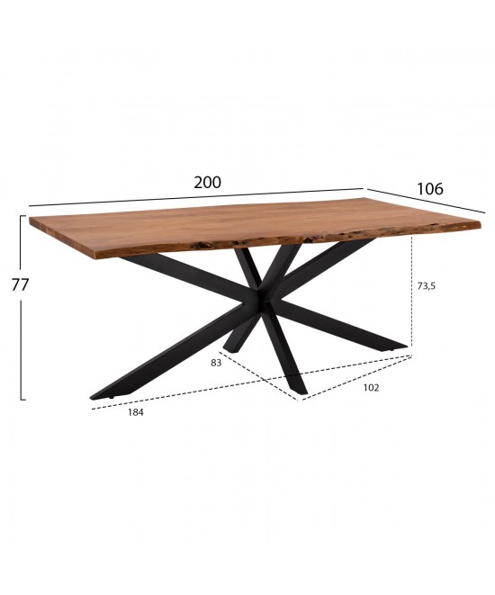 ΤΡΑΠΕΖΙ ΤΡΑΠΕΖΑΡΙΑΣ MONTANA SUPERIOR ΜΑΣΙΦ ΑΚΑΚΙΑΣ HM8716.11 200x85-110x77Υεκ. ΤΡΑΠΕΖΙ ΤΡΑΠΕΖΑΡΙΑΣ MONTANA SUPERIOR ΜΑΣΙΦ ΑΚΑΚΙΑΣ HM8716.11 200x85-110x77Υεκ.