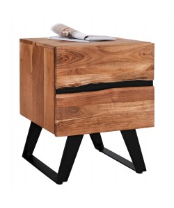 ΚΟΜΟΔΙΝΟ ALICIA HM8360.11 ΑΠΟ ΜΑΣΙΦ ΞΥΛΟ ΑΚΑΚΙΑΣ 45x35x56Yεκ.