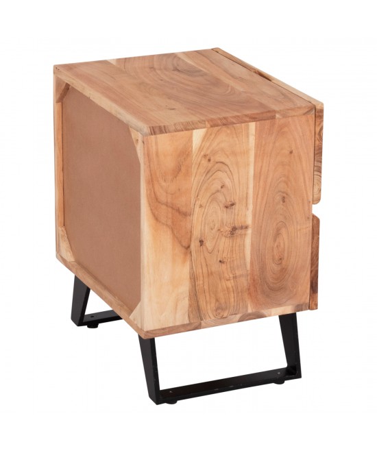 ΚΟΜΟΔΙΝΟ ALICIA HM8360.11 ΑΠΟ ΜΑΣΙΦ ΞΥΛΟ ΑΚΑΚΙΑΣ 45x35x56Yεκ.
