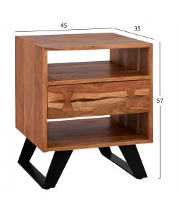 ΚΟΜΟΔΙΝΟ FANSI ΑΠΟ ΜΑΣΙΦ ΞΥΛΟ ΑΚΑΚΙΑΣ HM8473.11 45x35x57Y εκ.