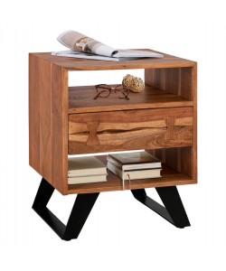 ΚΟΜΟΔΙΝΟ FANSI ΑΠΟ ΜΑΣΙΦ ΞΥΛΟ ΑΚΑΚΙΑΣ HM8473.11 45x35x57Y εκ.