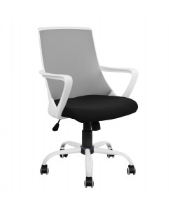 ΚΑΡΕΚΛΑ ΓΡΑΦΕΙΟΥ MALFOI HM1053.21 ΓΚΡΙ MESH & ΠΟΔΙ ΜΕΤΑΛΛΙΚΟ 58x59x103 cm