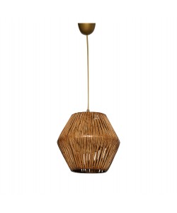 ΦΩΤΙΣΤΙΚΟ ΟΡΟΦΗΣ ΕΣΩΤΕΡΙΚΟΥ ΧΩΡΟΥ ΚΡΕΜΑΣΤΟ HM7362 ΑΠΟ ΜΕΤΑΛΛΟ ΚΑΙ BAMBOO ΚΑΡΥΔΙ 25x25x55Υ εκ.