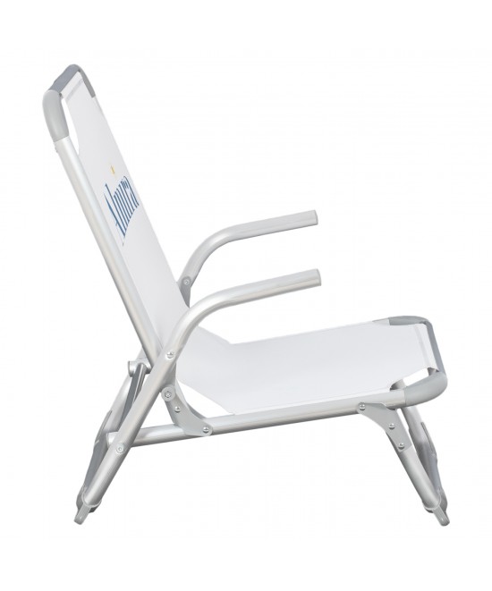 ΚΑΡΕΚΛΑΚΙ ΠΑΡΑΛΙΑΣ ΑΛΟΥΜINIOY ΒΑΡ.ΤΥΠΟΥ ΨΗΛΗ ΠΛΑΤΗ ALMIRA HM5053.03 ΛΕΥΚΟ 55x71x66Υεκ