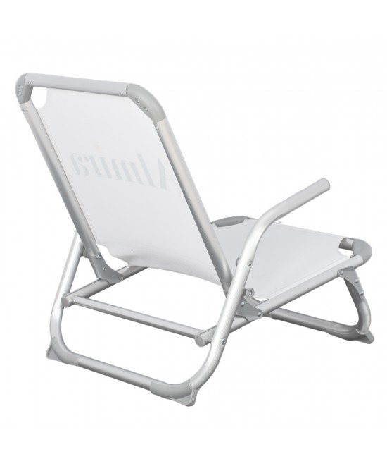 ΚΑΡΕΚΛΑΚΙ ΠΑΡΑΛΙΑΣ ΑΛΟΥΜINIOY ΒΑΡ.ΤΥΠΟΥ ΨΗΛΗ ΠΛΑΤΗ ALMIRA HM5053.03 ΛΕΥΚΟ 55x71x66Υεκ