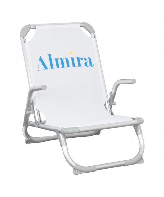 ΚΑΡΕΚΛΑΚΙ ΠΑΡΑΛΙΑΣ ΑΛΟΥΜINIOY ΒΑΡ.ΤΥΠΟΥ ΨΗΛΗ ΠΛΑΤΗ ALMIRA HM5053.03 ΛΕΥΚΟ 55x71x66Υεκ