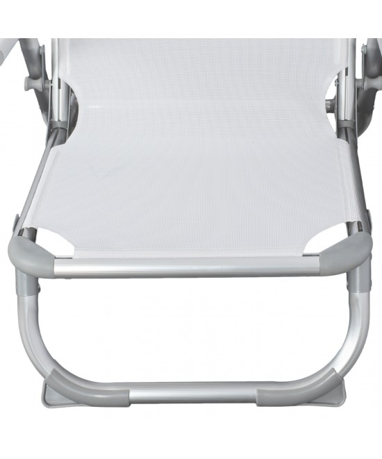 ΚΑΡΕΚΛΑΚΙ ΠΑΡΑΛΙΑΣ ΑΛΟΥΜINIOY ΒΑΡ.ΤΥΠΟΥ ΨΗΛΗ ΠΛΑΤΗ ALMIRA HM5053.03 ΛΕΥΚΟ 55x71x66Υεκ