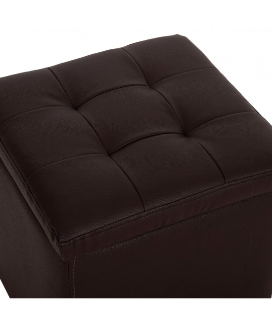 ΣΚΑΜΠΩ ΜΕ ΑΠΟΘΗΚΕΥΤΙΚΟ ΧΩΡΟ PU ΚΑΦΕ CUBE HM224.03--38x38x36.5Υεκ.