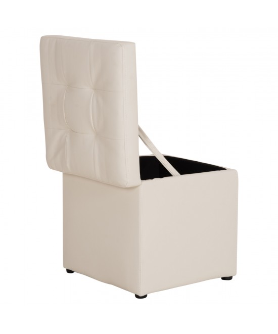 ΣΚΑΜΠΟ PRO CUBE HM224.02 PU ΜΕ ΑΠΟΘΗΚΕΥΤΙΚΟ ΧΩΡΟ- ΛΕΥΚΟ 38x38x36,5Υεκ.