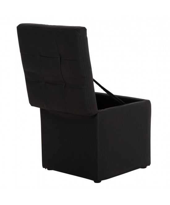 ΣΚΑΜΠΩ ΜΕ ΑΠΟΘΗΚΕΥΤΙΚΟ ΧΩΡΟ PU ΜΑΥΡΟ CUBE HM224.01 38x38x36.5Υεκ.