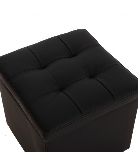 ΣΚΑΜΠΩ ΜΕ ΑΠΟΘΗΚΕΥΤΙΚΟ ΧΩΡΟ PU ΜΑΥΡΟ CUBE HM224.01 38x38x36.5Υεκ.