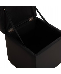 ΣΚΑΜΠΩ ΜΕ ΑΠΟΘΗΚΕΥΤΙΚΟ ΧΩΡΟ PU ΜΑΥΡΟ CUBE HM224.01 38x38x36.5Υεκ.