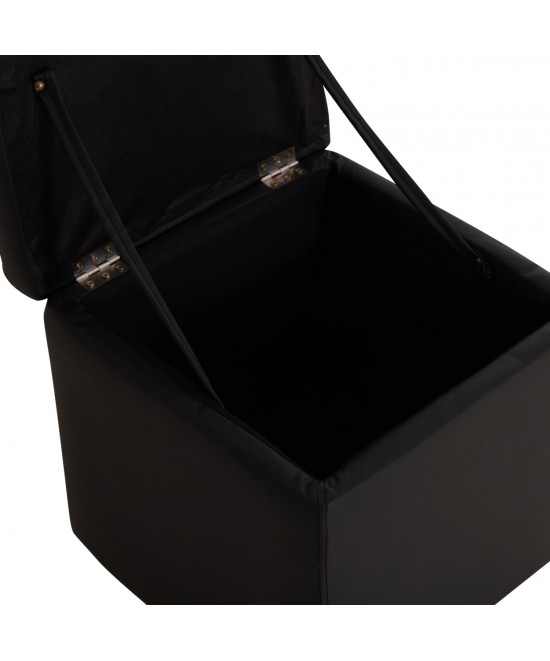 ΣΚΑΜΠΩ ΜΕ ΑΠΟΘΗΚΕΥΤΙΚΟ ΧΩΡΟ PU ΜΑΥΡΟ CUBE HM224.01 38x38x36.5Υεκ.