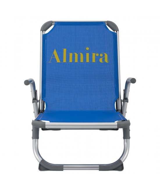 ΚΑΡΕΚΛΑΚΙ ΠΑΡΑΛΙΑΣ ΑΛΟΥΜINIOY ΒΑΡ.ΤΥΠΟΥ ΨΗΛΗ ΠΛΑΤΗ ALMIRA HM5053.01 ΜΠΛΕ 56x70x66Υεκ