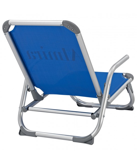 ΚΑΡΕΚΛΑΚΙ ΠΑΡΑΛΙΑΣ ΑΛΟΥΜINIOY ΒΑΡ.ΤΥΠΟΥ ΨΗΛΗ ΠΛΑΤΗ ALMIRA HM5053.01 ΜΠΛΕ 56x70x66Υεκ