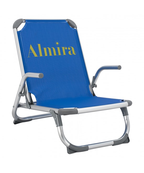 ΚΑΡΕΚΛΑΚΙ ΠΑΡΑΛΙΑΣ ΑΛΟΥΜINIOY ΒΑΡ.ΤΥΠΟΥ ΨΗΛΗ ΠΛΑΤΗ ALMIRA HM5053.01 ΜΠΛΕ 56x70x66Υεκ