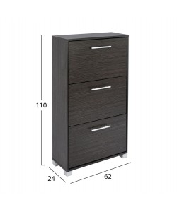 ΠΑΠΟΥΤΣΟΘΗΚΗ ΜΕΛΑΜΙΝΗΣ DAVINA HM2221.01 ZEBRANO 3ΘΕΣΕΩΝ 62Χ24Χ110Υεκ εκ.