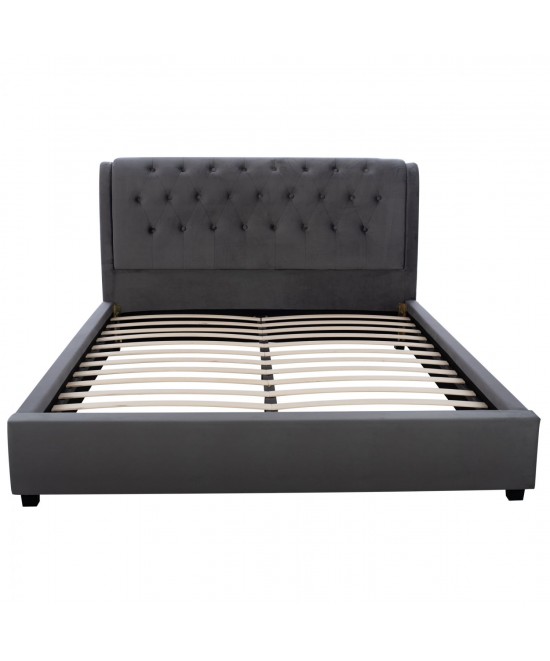 ΚΡΕΒΑΤΙ ODALYS 150X200 ΒΕΛΟΥΔΟ ΥΦΑΣΜΑ ΓΚΡΙ HM549.11 164x223x100 εκ. ΚΡΕΒΑΤΙ ODALYS 150X200 ΒΕΛΟΥΔΟ ΥΦΑΣΜΑ ΓΚΡΙ HM549.11 164x223x100 εκ.