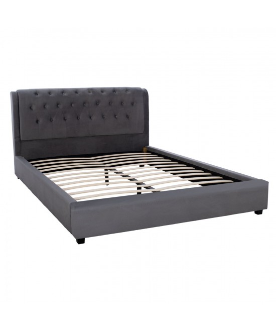 ΚΡΕΒΑΤΙ ODALYS 150X200 ΒΕΛΟΥΔΟ ΥΦΑΣΜΑ ΓΚΡΙ HM549.11 164x223x100 εκ. ΚΡΕΒΑΤΙ ODALYS 150X200 ΒΕΛΟΥΔΟ ΥΦΑΣΜΑ ΓΚΡΙ HM549.11 164x223x100 εκ.