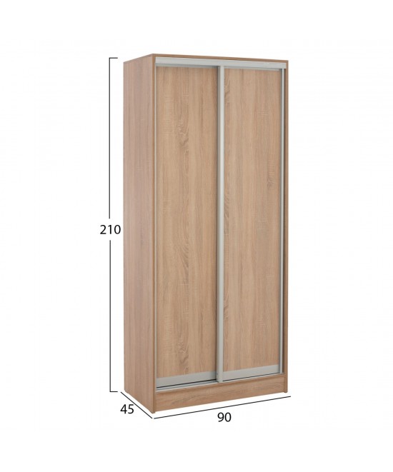 ΝΤΟΥΛΑΠΑ ΣΥΡΟΜΕΝΗ ADLER ΜΕΛΑΜΙΝΗΣ 90x45x210Yεκ. SONAMA OAK 2ΦΥΛΛΗ HM2436.01