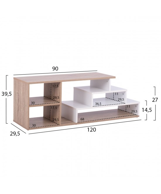 ΕΠΙΠΛΟ TV HUGH HM8764.01 120X29.5X39.5Y εκ. SONAMA  ΛΕΥΚΟ