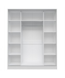 ΝΤΟΥΛΑΠΑ ΣΥΡΟΜΕΝΗ ADLER ΜΕΛΑΜΙΝΗΣ ΛΕΥΚΗ ΜΕ ΚΑΘΡΕΦΤΗ 3ΦΥΛΛΗ HM2461.03  183x60x220 εκ.