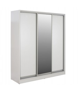 ΝΤΟΥΛΑΠΑ ΣΥΡΟΜΕΝΗ ADLER ΜΕΛΑΜΙΝΗΣ ΛΕΥΚΗ ΜΕ ΚΑΘΡΕΦΤΗ 3ΦΥΛΛΗ HM2461.03  183x60x220 εκ.