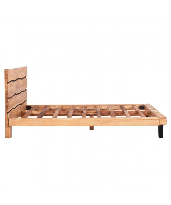 ΚΡΕΒΑΤΙ ALICIA ΑΠΟ ΜΕΤΑΛΛΟ ΚΑΙ ΜΑΣΙΦ ΞΥΛΟ ΑΚΑΚΙΑΣ 217x180,5x94Yεκ.(ΣΤΡΩΜΑ 160Χ200)HM8359.11