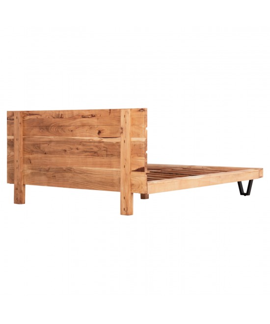 ΚΡΕΒΑΤΙ ALICIA ΑΠΟ ΜΕΤΑΛΛΟ ΚΑΙ ΜΑΣΙΦ ΞΥΛΟ ΑΚΑΚΙΑΣ 217x180,5x94Yεκ.(ΣΤΡΩΜΑ 160Χ200)HM8359.11