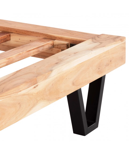 ΚΡΕΒΑΤΙ ALICIA ΑΠΟ ΜΕΤΑΛΛΟ ΚΑΙ ΜΑΣΙΦ ΞΥΛΟ ΑΚΑΚΙΑΣ 217x180,5x94Yεκ.(ΣΤΡΩΜΑ 160Χ200)HM8359.11