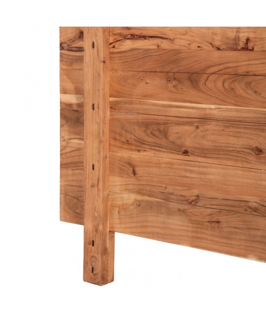 ΚΡΕΒΑΤΙ ALICIA ΑΠΟ ΜΕΤΑΛΛΟ ΚΑΙ ΜΑΣΙΦ ΞΥΛΟ ΑΚΑΚΙΑΣ 217x180,5x94Yεκ.(ΣΤΡΩΜΑ 160Χ200)HM8359.11