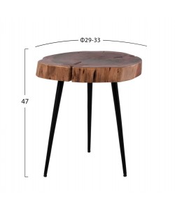 ΤΡΑΠΕΖΙ ΣΑΛΟΝΙΟΥ ΒΟΗΘΗΤΙΚΟ PAXTON ΑΠΟ ΜΑΣΙΦ ΞΥΛΟ ΑΚΑΚΙΑΣ Φ29-33x47Υεκ. HM8369.11