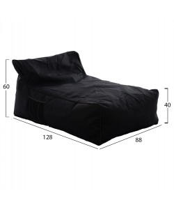 ΠΟΥΦ ZAFER HM5772.12 ΜΕ TEXTILINE ΜΑΥΡΟ ΚΑΙ ΛΕΥΚΟ ΡΕΛΙ 88x128x40-60Υ εκ.