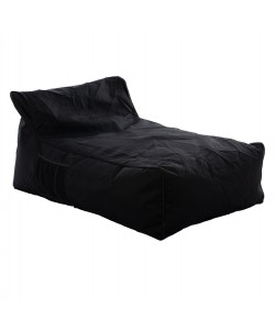 ΠΟΥΦ ZAFER HM5772.12 ΜΕ TEXTILINE ΜΑΥΡΟ ΚΑΙ ΛΕΥΚΟ ΡΕΛΙ 88x128x40-60Υ εκ.