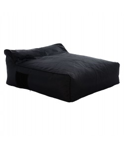 ΠΟΥΦ YAMIN ΔΥΟ ΑΤΟΜΩΝ ΜΕ TEXTILENE 600gr/m2 2X1 ΜΑΥΡΟ ΚΑΙ ΛΕΥΚΟ ΡΕΛΙ HM5773.12 140x140x40-60Υ εκ.