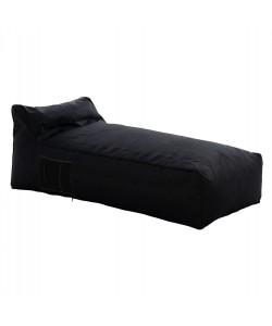 ΠΟΥΦ ΞΑΠΛΩΣΤΡΑ WADELIN HM5774.12 ΜΕ TEXTILINE ΜΑΥΡΟ ΚΑΙ ΛΕΥΚΟ ΡΕΛΙ 190x80x40-60Υ εκ.