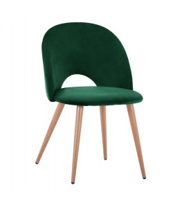 ΚΑΡΕΚΛΑ SADIE ΒΕΛΟΥΔΟ ΚΥΠΑΡΙΣΣΙ ΚΑΙ ΜΕΤΑΛΛΙΚΑ ΠΟΔΙΑ HM8544.03 52x49,5x77Y εκ.