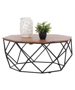 ΤΡΑΠΕΖΙ ΣΑΛΟΝΙΟΥ DRAKE ΜΕ ΞΥΛΟ ΑΚΑΚΙΑΣ HM8777.11 Φ82x40 εκ.