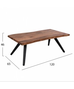 ΤΡΑΠΕΖΙ ΣΑΛΟΝΙΟΥ JOSINA ΜΑΣΙΦ ΞΥΛΟ ΑΚΑΚΙΑΣ 120x65x46Yεκ. HM8365.11