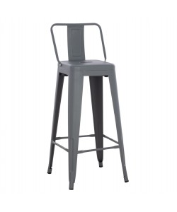 ΣΚΑΜΠΟ BAR ΜΕΤΑΛΛΙΚΟ MELITA ME ΠΛΑΤΗ ΓΚΡΙ HM8643.10 43Χ43Χ100εκ.