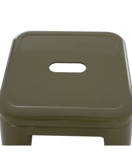 ΣΚΑΜΠΟ BAR ΜΕΤΑΛΛΙΚΟ MELITA ΣΕ DARK OLIVE GREEN HM8642.03 43x43x78 εκ.